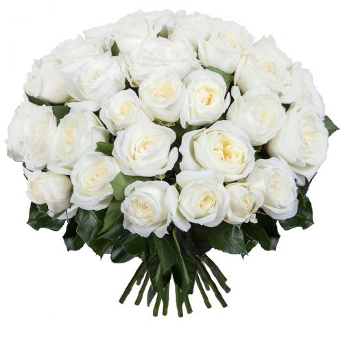 45 белых роз с доставкой по Карабаново